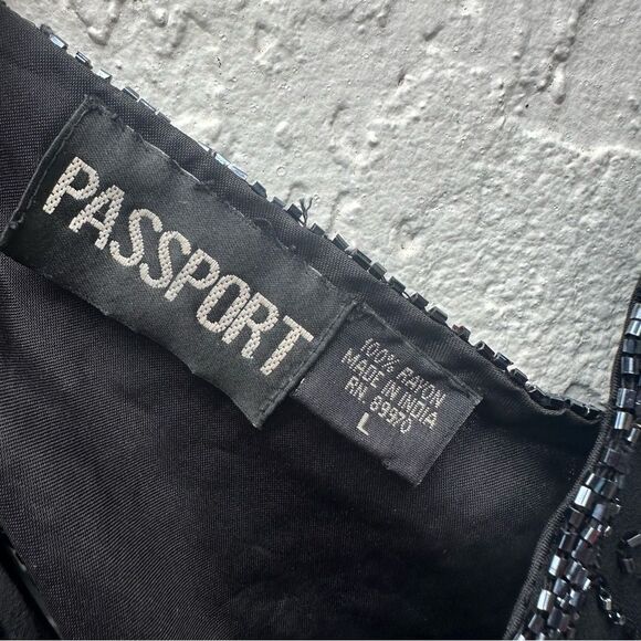 PASSPORT Top Women Large Vintage Y2K Beaded Fairygoth Lace Up - Picture 6 of 6